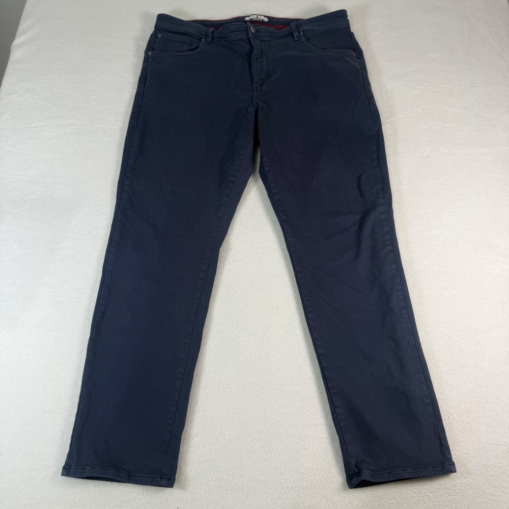 johnnie-O Mens 5-Pocket Pants 36x30 Navy Blue Cotton Twill Coastal Preppy Chinos